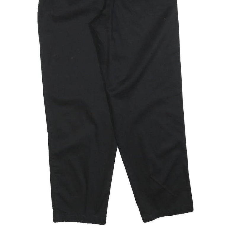 BASIC EDITIONS Womens Cotton Blend Black Regular Fit Straight Trousers W28 L30