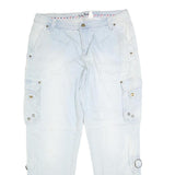 JOHN BANER Mens Jeans Light Blue Regular Regular Cotton Blend W34 L32 Cargo