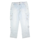 JOHN BANER Mens Jeans Light Blue Regular Regular Cotton Blend W34 L32 Cargo