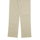 DICKIES Womens Beige Cotton Blend Regular Straight Trousers W28 L30 Workwear Zip
