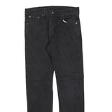 LEVI'S 502 Mens Jeans Black Slim Skinny Denim Medium W30 L32 Stylish Zip