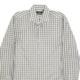 BOSS HUGO BOSS Mens Green & White Check Shirt M Cotton Classic Smart