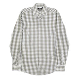 BOSS HUGO BOSS Mens Green & White Check Shirt M Cotton Classic Smart