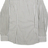BOSS HUGO BOSS Mens Green & White Check Shirt M Cotton Classic Smart