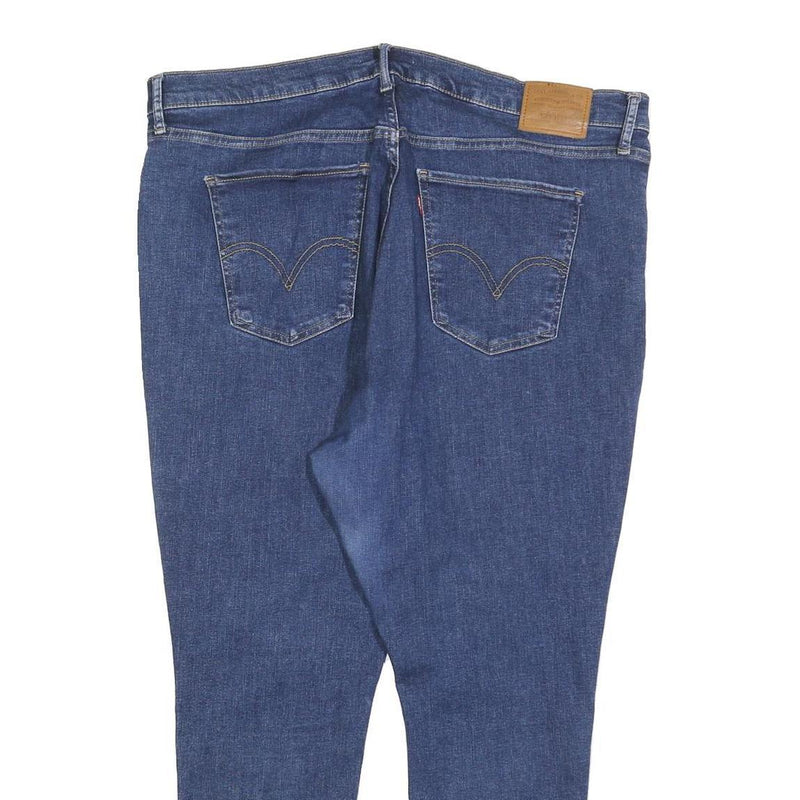 LEVI'S Womens Blue Slim Skinny Denim Cotton Blend Jeans W40 L28 Classic Zip