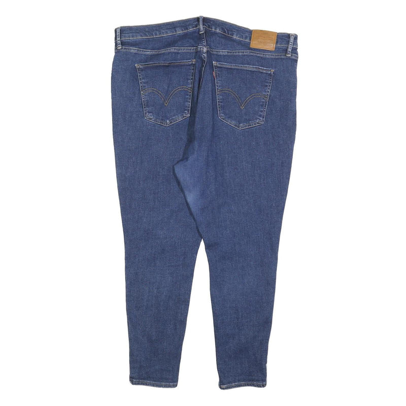 LEVI'S Womens Blue Slim Skinny Denim Cotton Blend Jeans W40 L28 Classic Zip