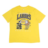 NBA Mens Yellow Los Angeles Lakers Basketball T-Shirt 2XL Short Sleeve Crew Neck