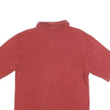 BARACUTA Mens Red Short Sleeve Plain Polo Shirt L Silk Blend Classic Fit