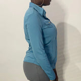 Sisley Shirt - Small Blue Polyester