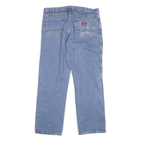 DICKIES Mens Regular Fit Blue Denim Jeans W34 L29 Zip Closure Classic Pocketed