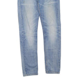 LEVI'S Womens 520 Regular Fit Skinny Denim Light Blue Jeans W28 L33 Zip Cotton