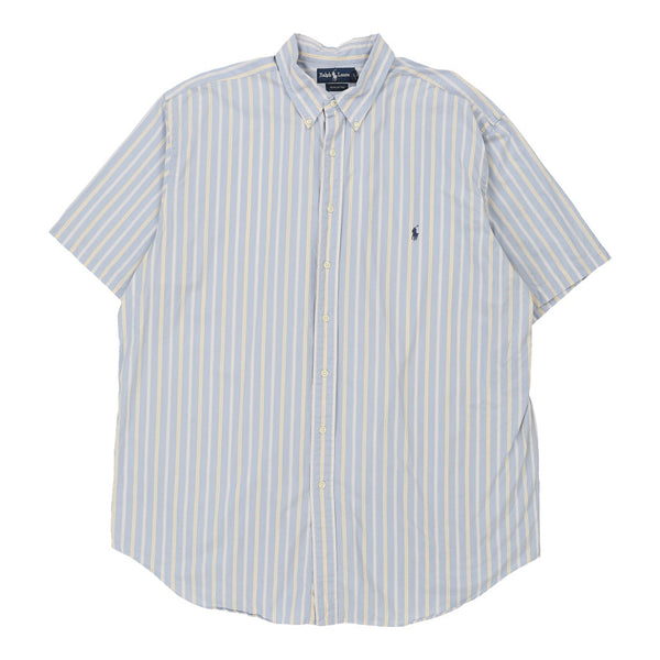 Vintage blue Ralph Lauren Short Sleeve Shirt - mens xx-large