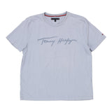 Vintage Tommy Hilfiger Spellout T-Shirt - XL Blue Cotton