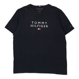 Vintage black Tommy Hilfiger T-Shirt - mens x-large