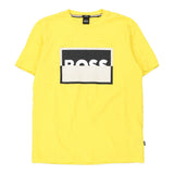 Vintage yellow Slim Fit Boss T-Shirt - mens large