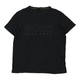 Vintage Boss T-Shirt - Small Black Cotton