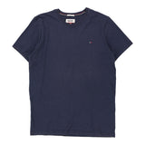 Vintage navy Hilfiger Denim T-Shirt - mens medium