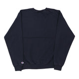 Quinnipiac University Champion Spellout Sweatshirt - Medium Black Cotton Blend