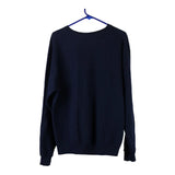 Vintage navy Blank Fruit Of The Loom Sweatshirt - mens large