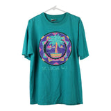 Vintage teal Made in USA St. Lucia Oneita T-Shirt - mens x-large