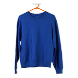 Vintage blue Blank Fruit Of The Loom Sweatshirt - mens small