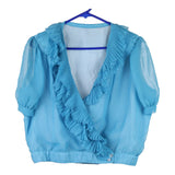 Vintage blue Unbranded Blouse - womens medium