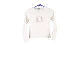 Vintage white Age 10 Burberry Long Sleeve Top - girls small
