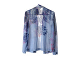 Vintage blue Unbranded Blouse - womens medium