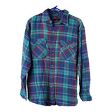Vintage blue Street Line Flannel Shirt - mens medium
