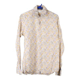 Vintage beige Sonny Bono Patterned Shirt - mens large