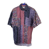 Vintage purple Jack & Jones Patterned Shirt - mens large