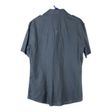 Vintage grey Unbranded Short Sleeve Shirt - mens x-large