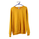 Vintage yellow Gildan Sweatshirt - mens x-large