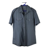 Vintage grey Unbranded Short Sleeve Shirt - mens x-large