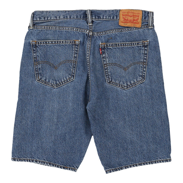 505 Levis Denim Shorts - 35W 10L Blue Cotton