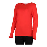 Armani Long Sleeve Top - Small Red Viscose