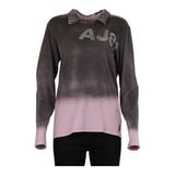 Armani Jeans Collared Long Sleeve Top - Large Block Colour Cotton Blend