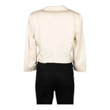 Marella Jacket - Large Cream Viscose Blend