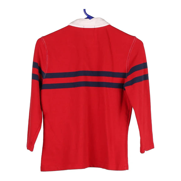 Vintage red Age 8-9 Ralph Lauren Long Sleeve Polo Shirt - girls medium