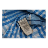 Vintage Burberry Brit Checked Short Sleeve Shirt - XS Blue Cotton
