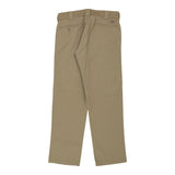 Dickies Slim Trousers - 37W 32L Beige Cotton Blend