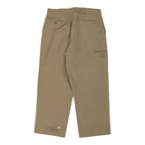 Dickies Double Knee Trousers - 38W 30L Beige Cotton Blend