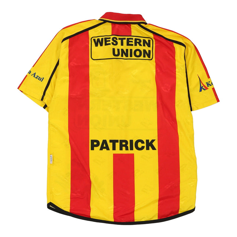 Vintage yellow Deportivo Pereira Patrick Football Shirt - mens large