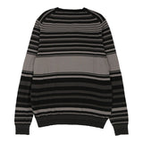 Calvin Klein Jeans Striped Jumper - 2XL Black Wool Blend