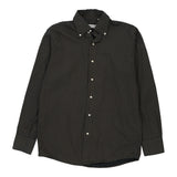 Simone Marcello Striped Shirt - Medium Black Cotton