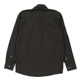 Simone Marcello Striped Shirt - Medium Black Cotton