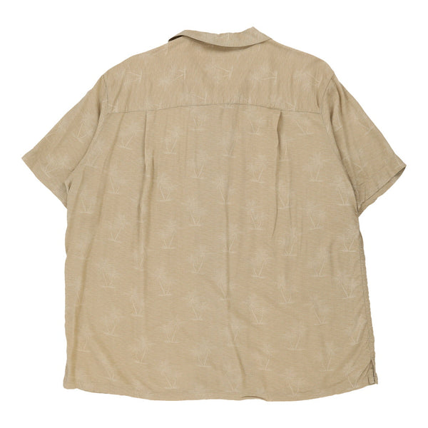 Vintage beige John Ashford Hawaiian Shirt - mens x-large