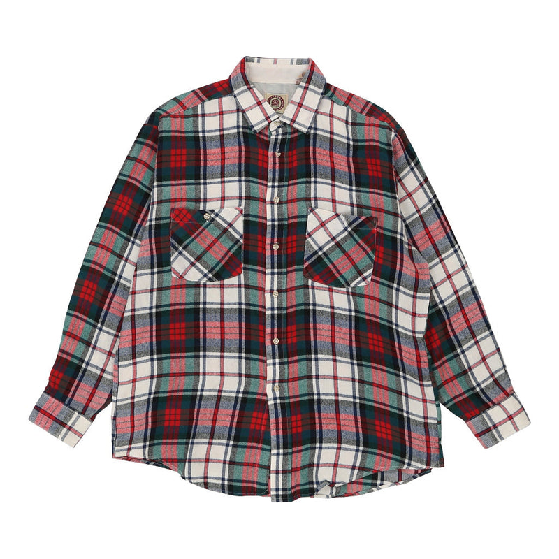 Windsor Checked Flannel Shirt - Large Multicoloured Cotton