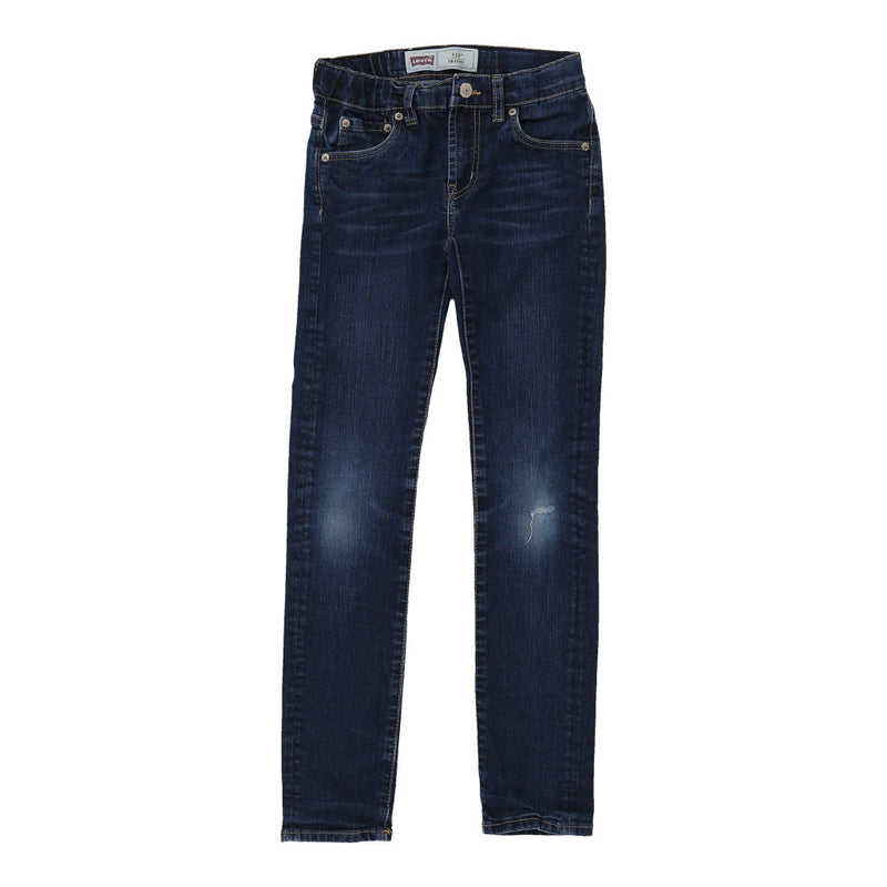 Age 9-10 510 Levis Jeans - 26W 26L Dark Wash Polyester