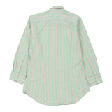 Age 11-12 Ralph Lauren Striped Shirt - Medium Green Cotton